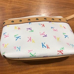 Mini initial “K” make up bag
